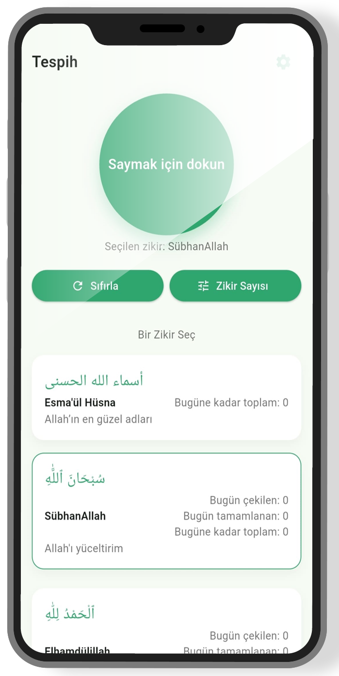 BiZikir App Screenshot